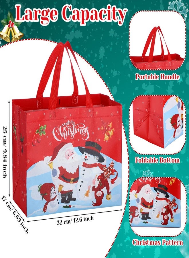 Macarrie 36 Pcs Christmas Gift Bag Large Holiday Tote Bags Reusable Christmas Shopping Totes with Handles Grocery Gift Wraps for Holiday Xmas Party Favors, 12.6'' x 9.84'' x 6.69'', 18 Styles - Image 2
